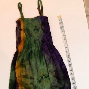 Long Dress With Fringes &Thin Adj Straps